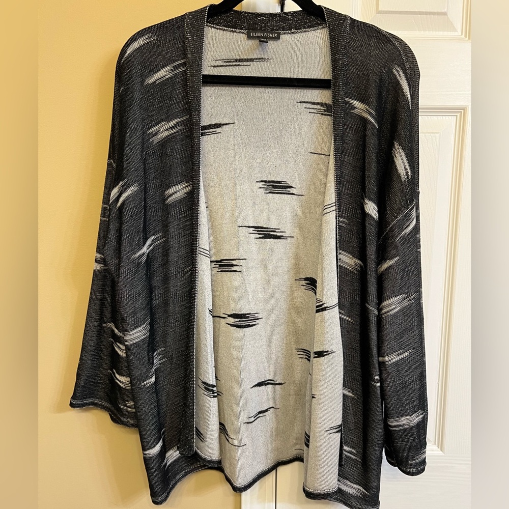 Eileen Fisher open front Kimono Size M. Excellent condition, 100% tencel lyocell